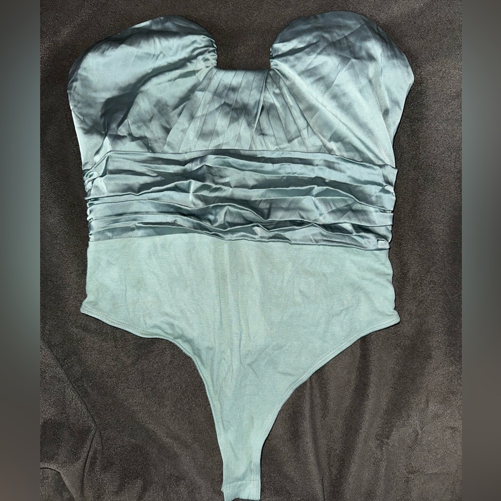 Revolve Green Strapless Bodysuit Sz. S One of a kind